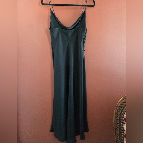 Zara Black Maxi Dress with Button Detail NWOT - Picture 6 of 9